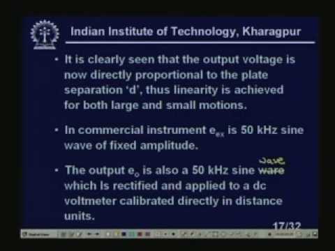 Lecture -11 Capacitance Transducers