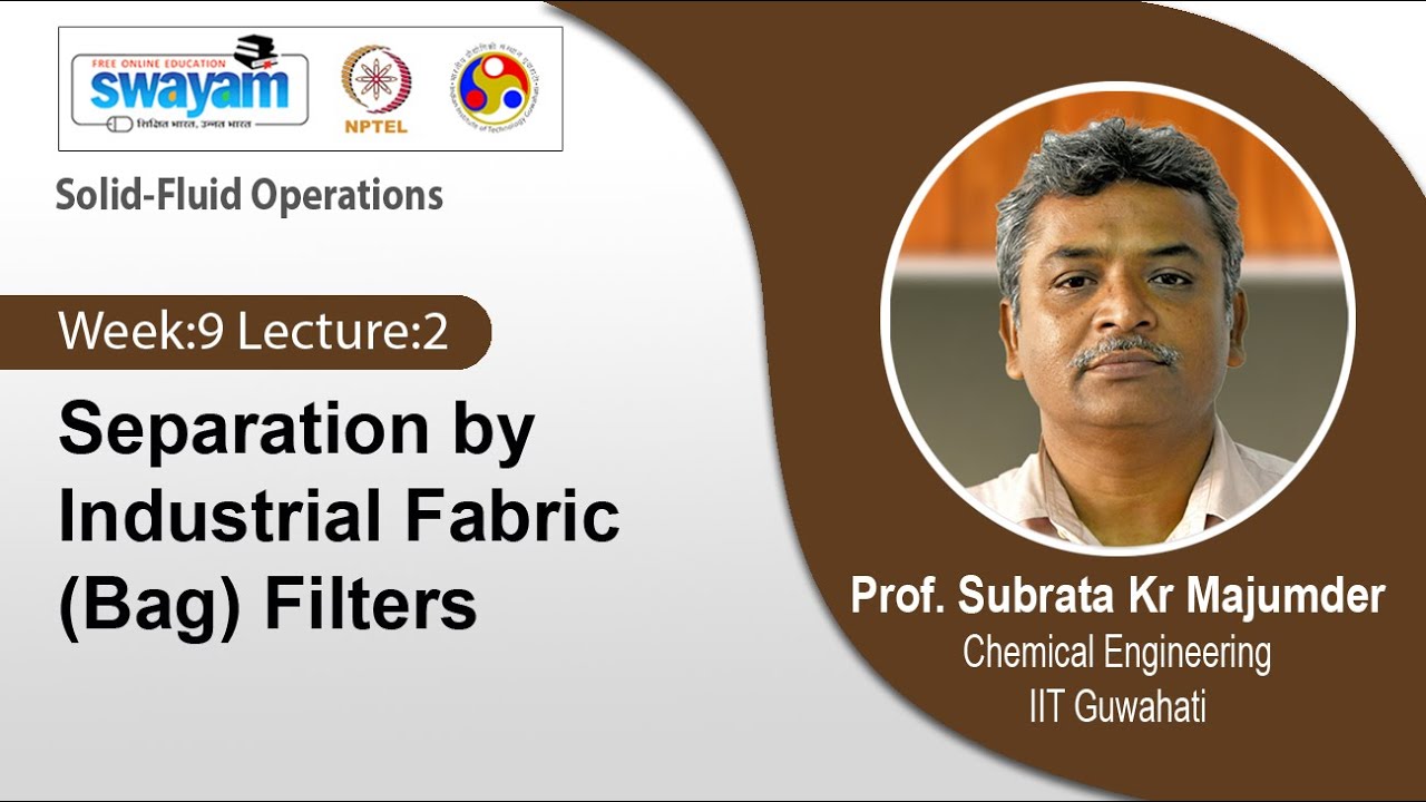 Lec 26: Separation by Industrial Fabric (Bag) Filters