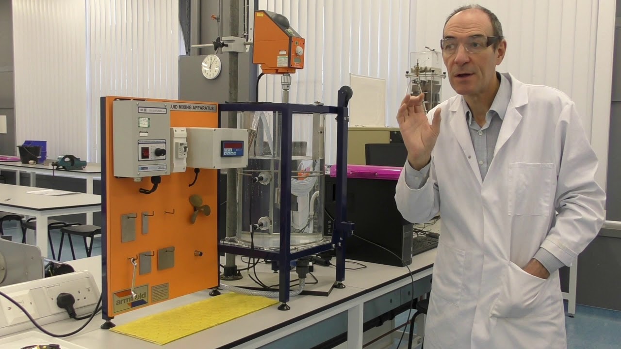 University experiment showing mixing in a stirred tank