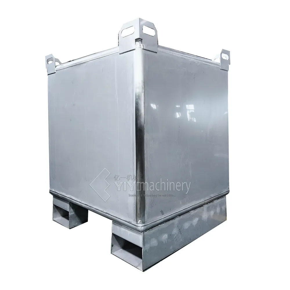 Calibrated stainless steel vessel with level indication for dosing service