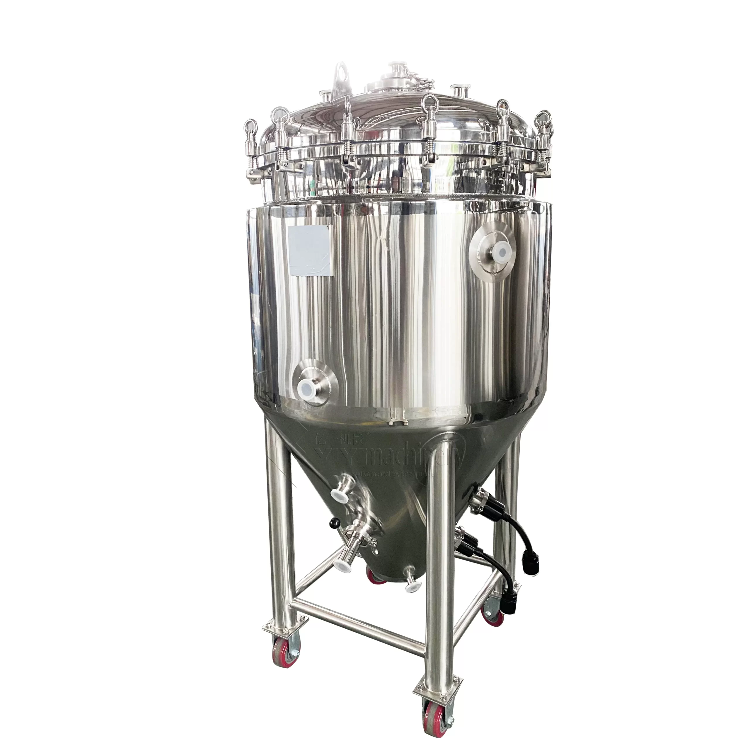 Brewery fermenter illustrating tank occupancy and utility planning