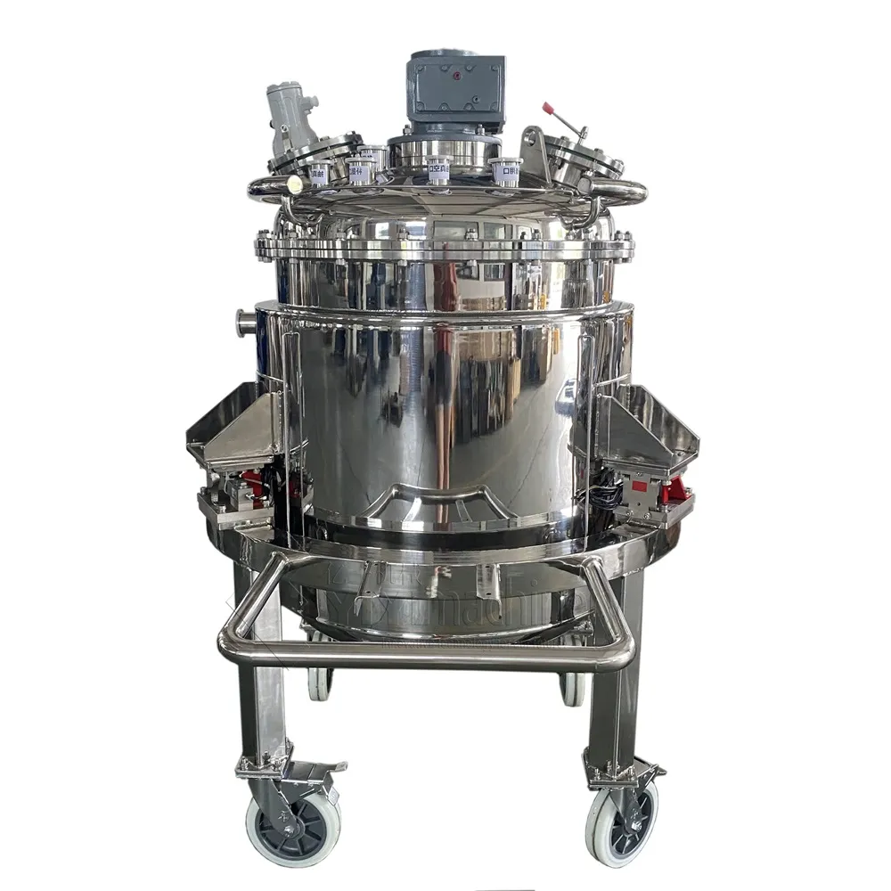 Stainless steel mixing tank with agitator for electric heated batch production