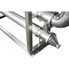 Sanitary shell and tube (multi-pass tube) heat exchanger