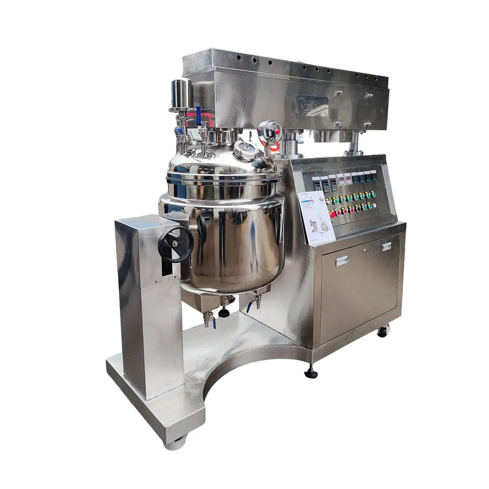 Vacuum emulsification homogenizer for vacuum mixing and emulsion lines