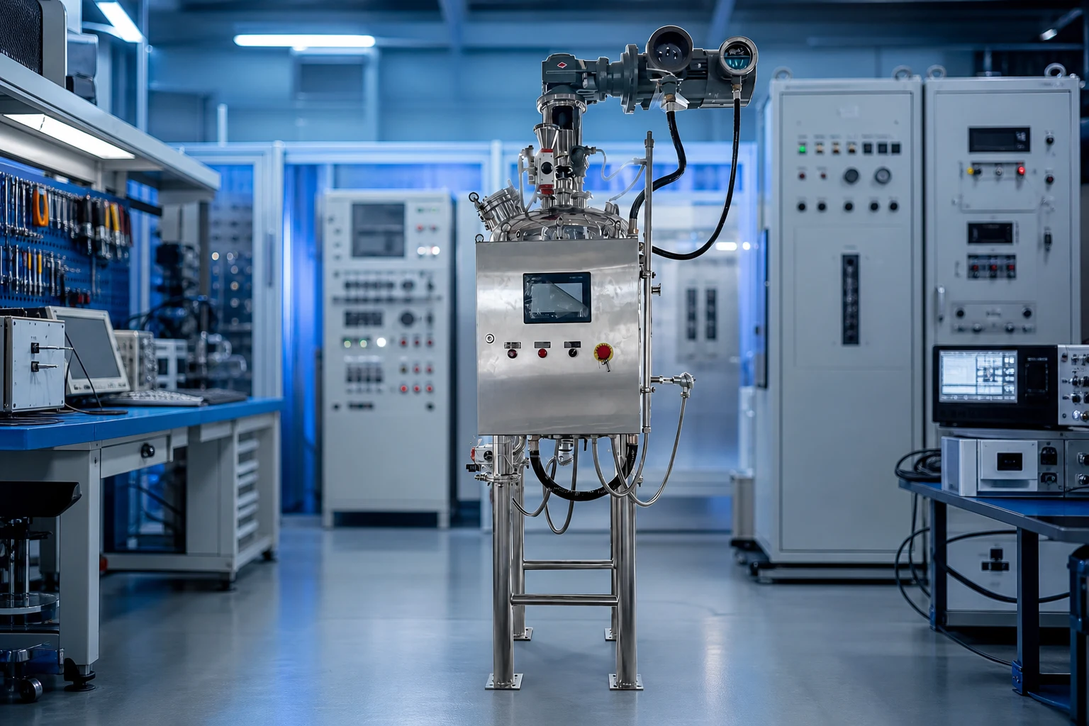 Vacuum emulsification homogenizer for cosmetic and food emulsion batches