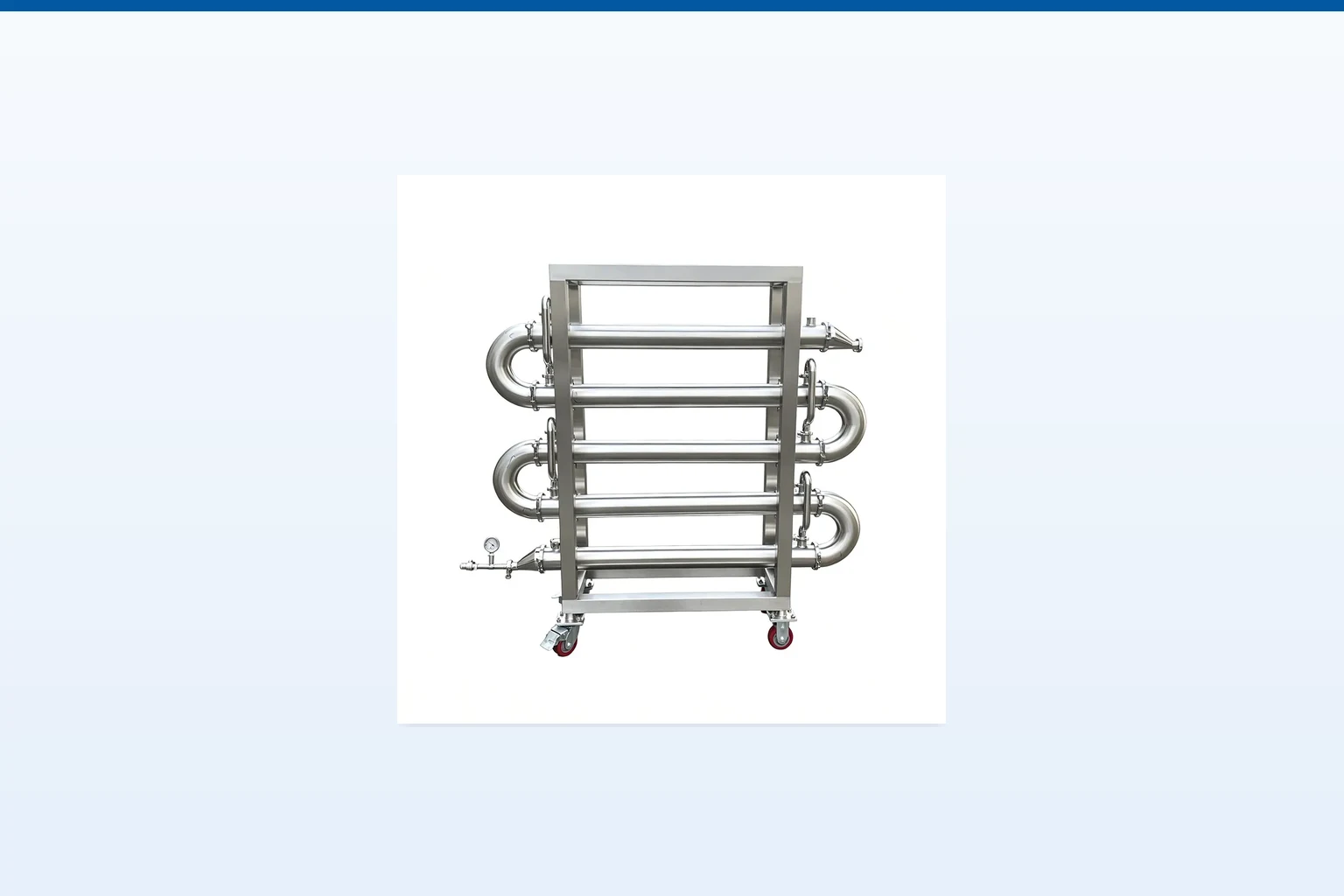 plate heat exchanger concept illustration (not a product photo)