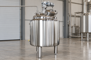 Reference-based stainless steel mixing tank with a nitrogen headspace line