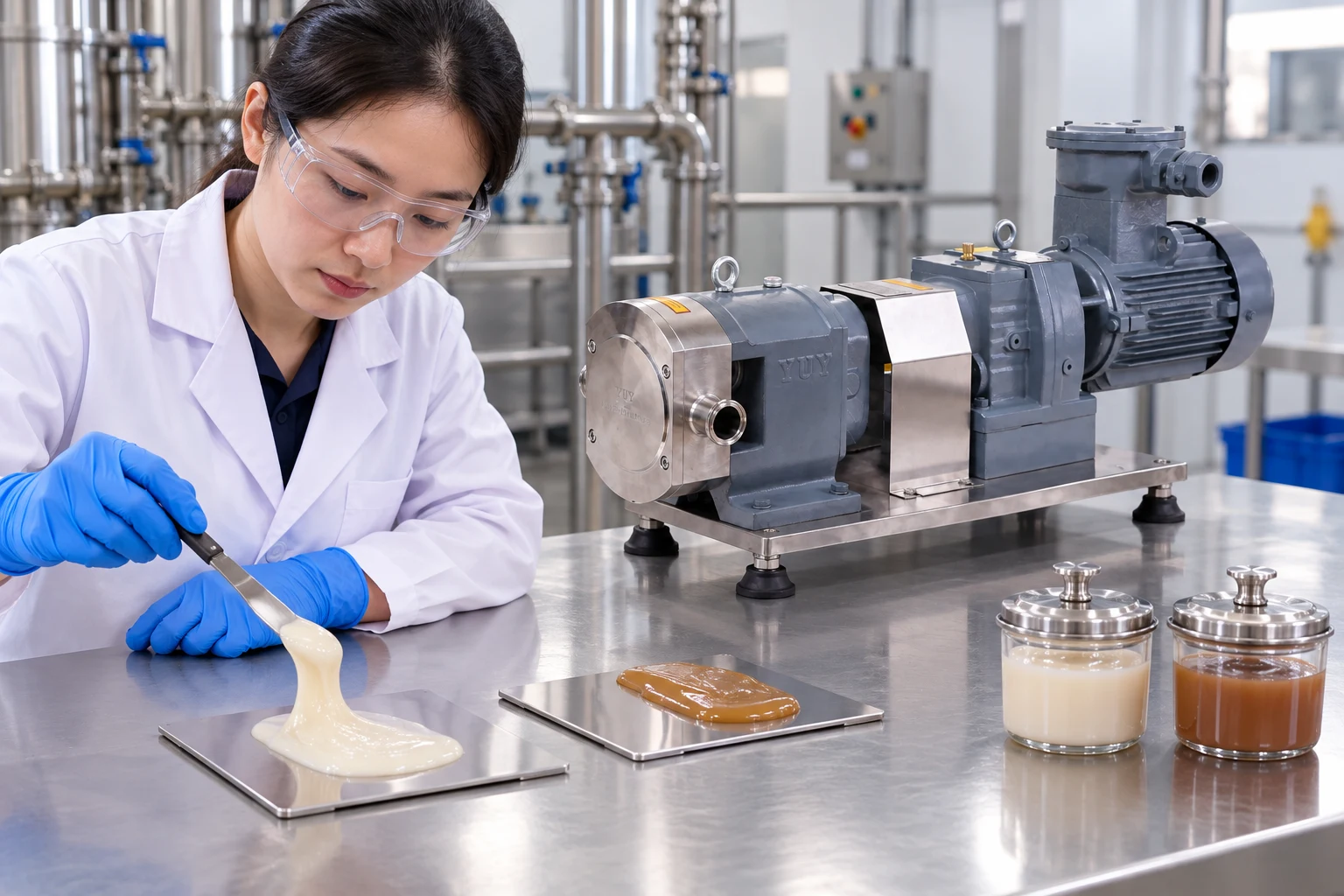 Comparing thick-liquid surrogate flow on test plates