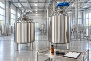 Reference mixing tanks beside separate tracer-test planning equipment