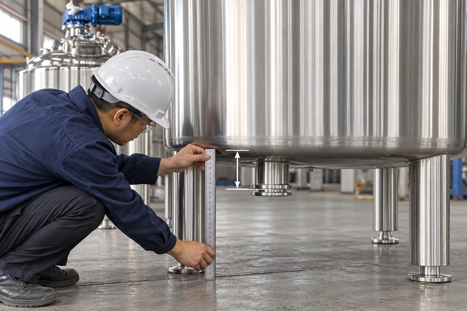 Checking external tank and outlet elevation before defining test levels Checking external tank and outlet elevation before defining test levels