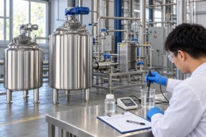 Conductivity measurement during an illustrative water-based tank tracer trial