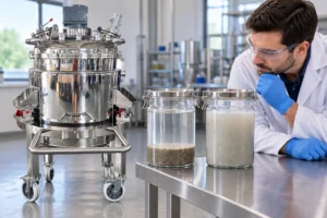 Comparing settled and suspended water-based slurry samples before a restart assessment