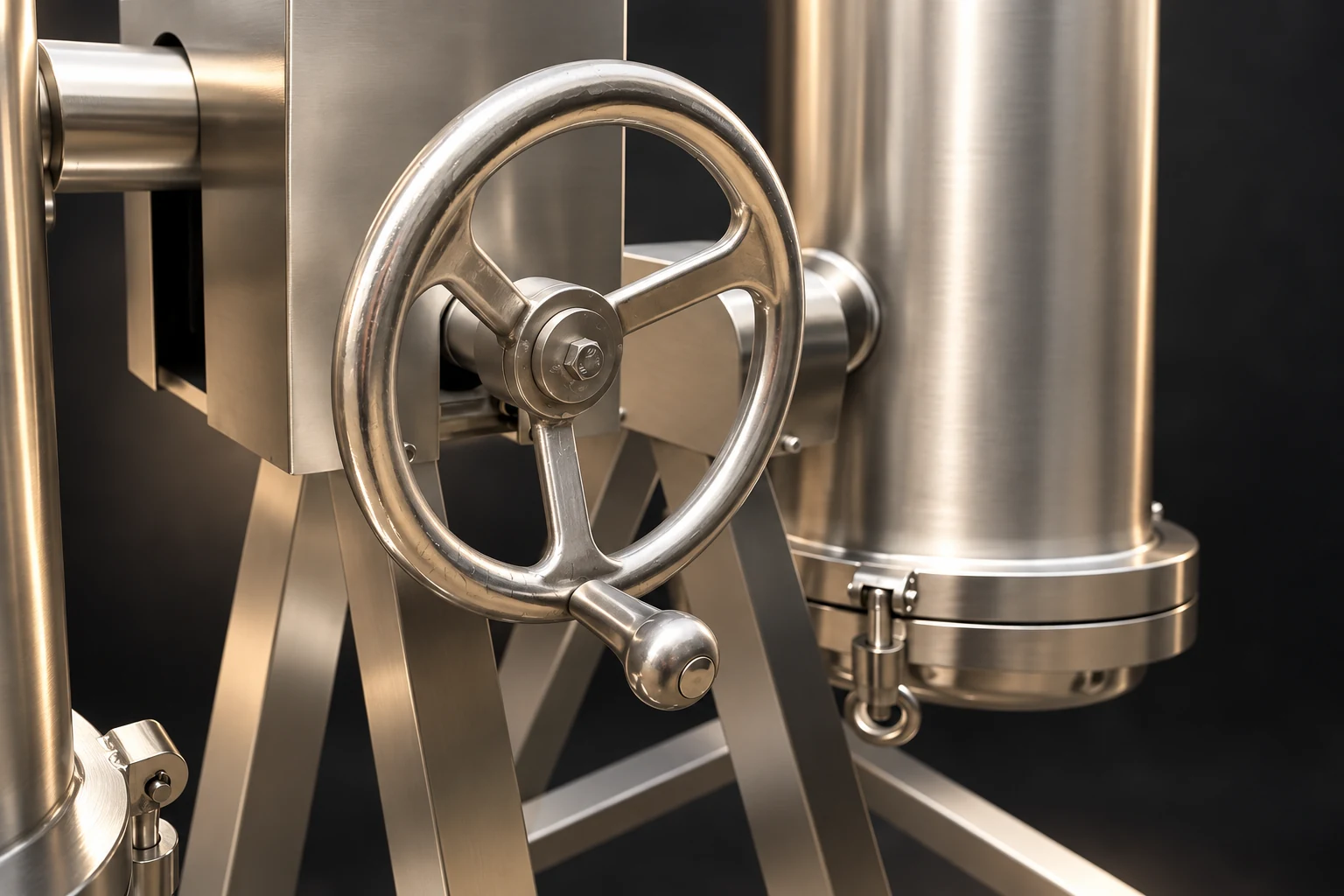 Filter handwheel and supporting mechanism under warm side light
