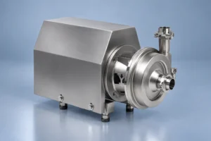 CIP return pump with circular casing and stainless motor cover