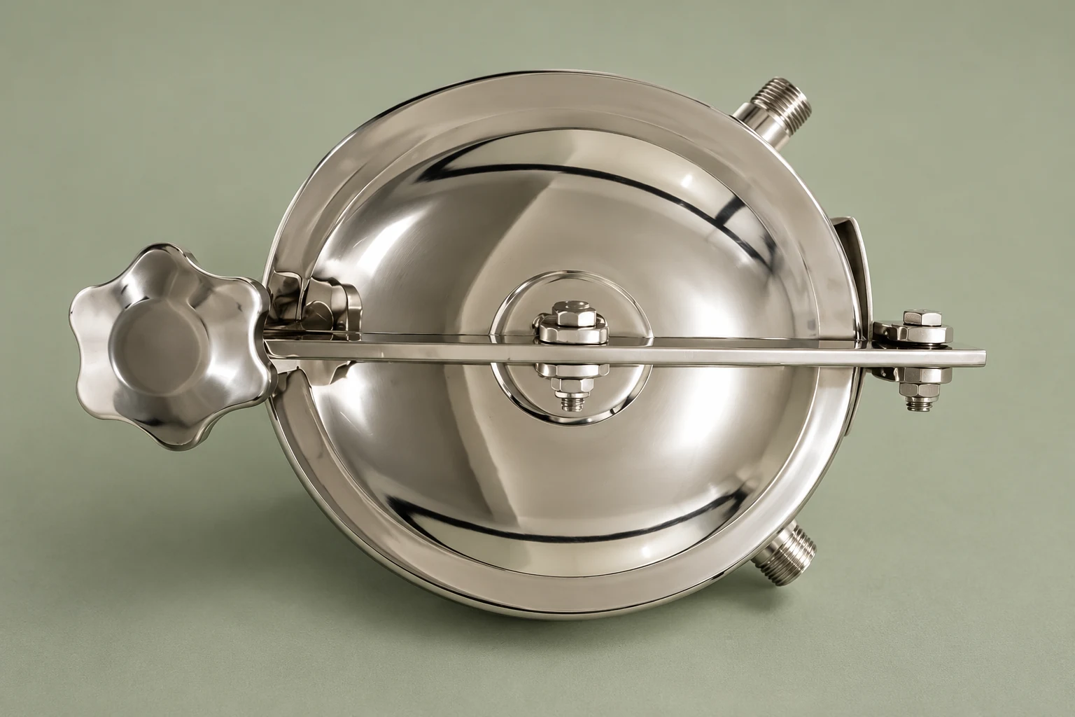 Round cover overlap, rim and closure bridge